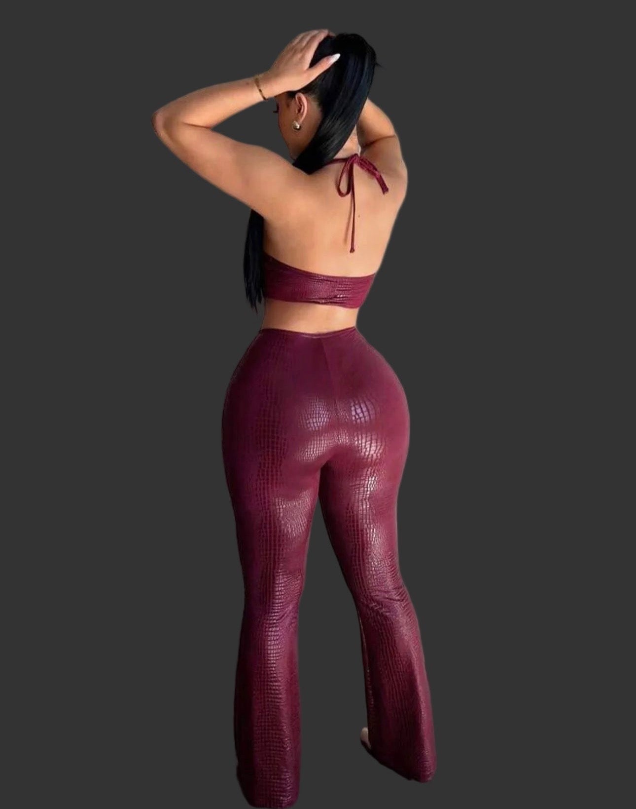 Burgandy leather