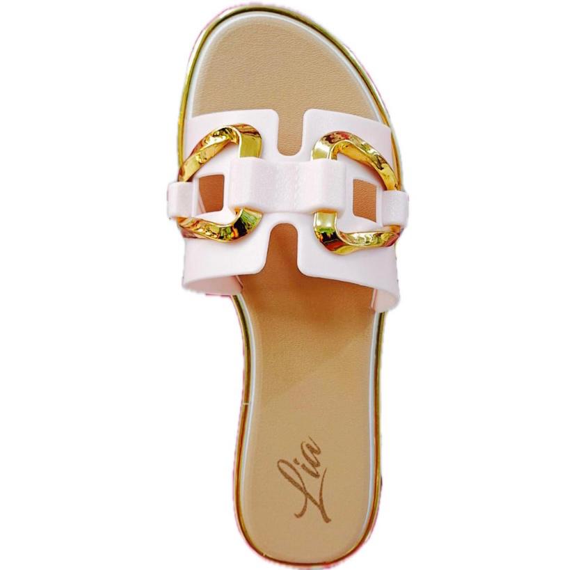 Lia light pink slippers