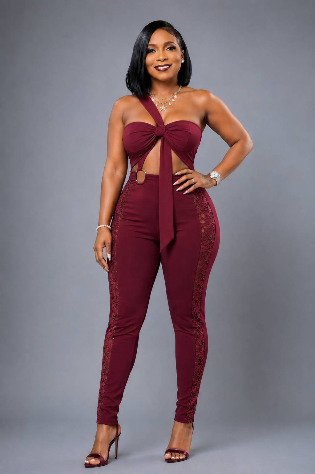 Burgundy Jumpsuit