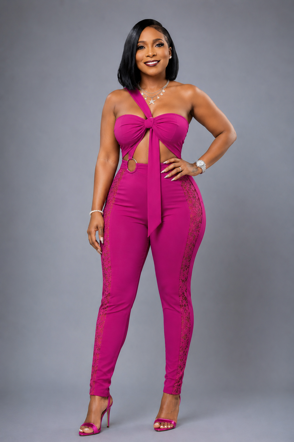Hot Pink Jumpsuit