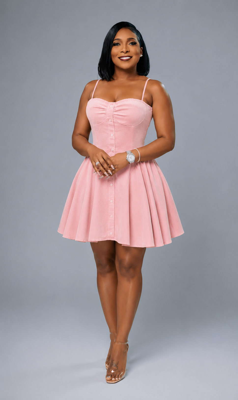Coral Short Dress