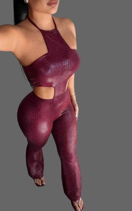 Burgandy leather