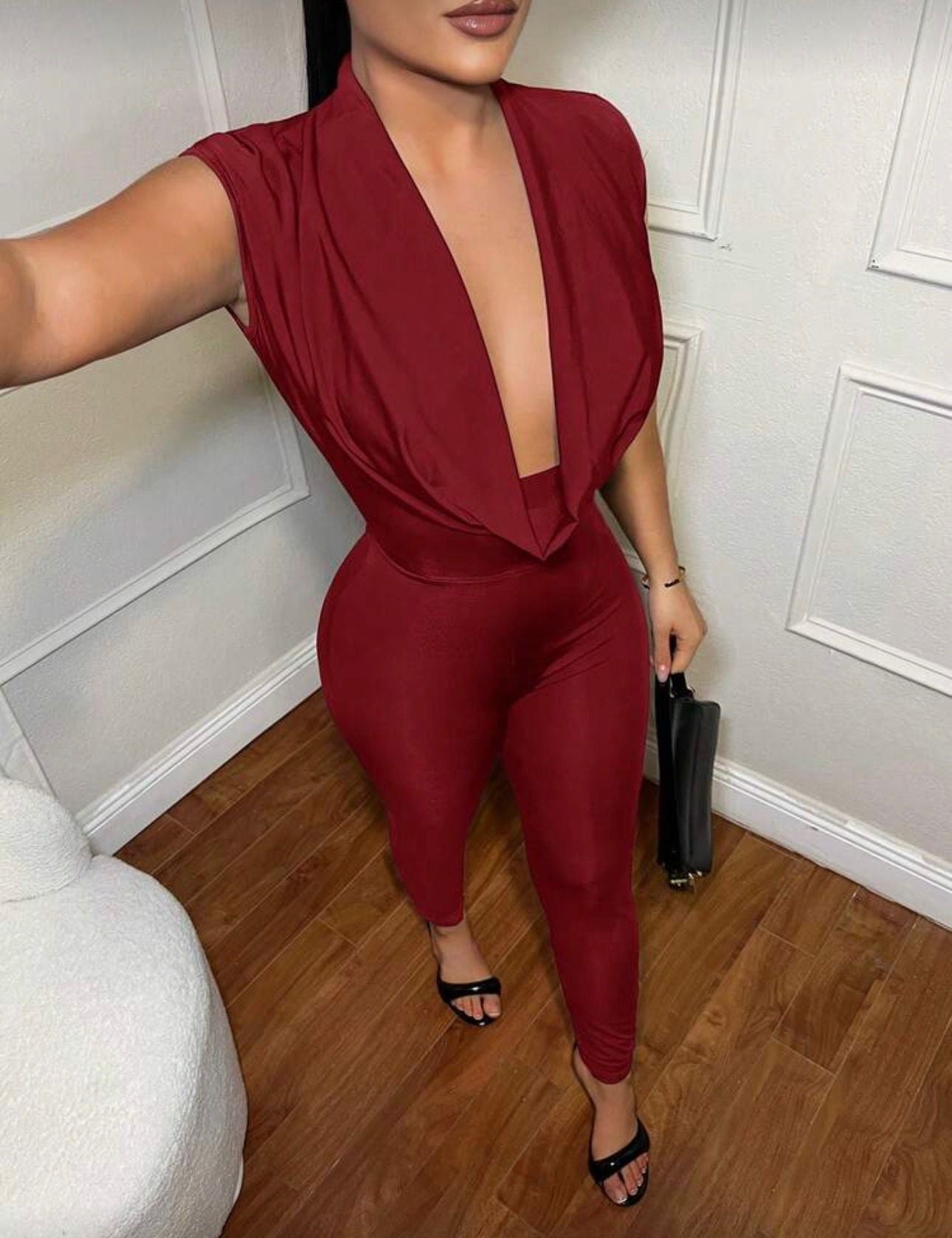 Red wine romper