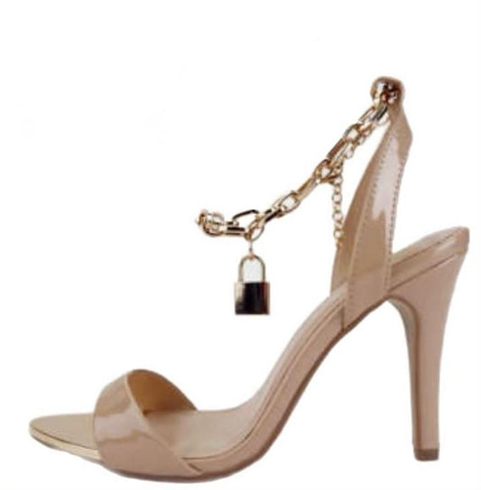 Ds nude heels with chain